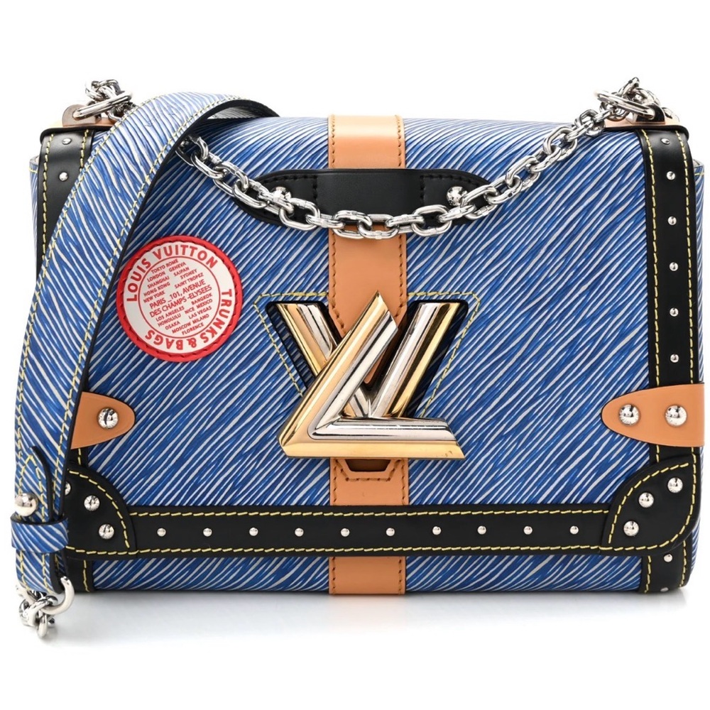 Louis Vuitton Epi Complice Trunks and Bags Twist Shoulder Bag MM Denim Light EUC